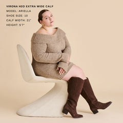 Virona H2O Waterproof Dk Brown Suede Extra Wide Calf Boots