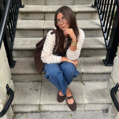 Caely Dk Brown Suede Ballet Flats