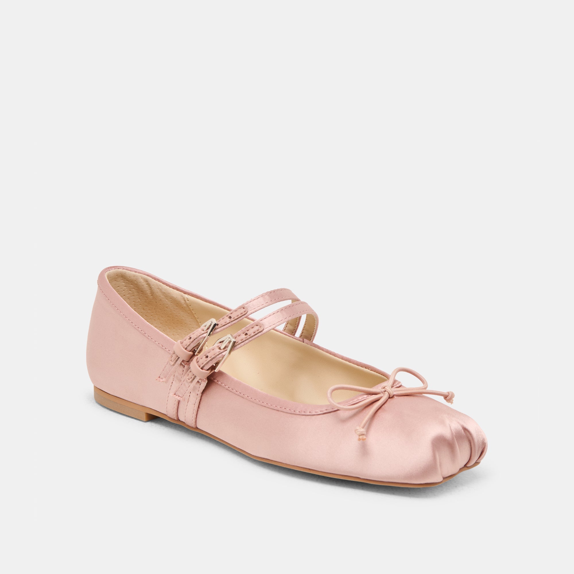 Gibsen Blush Satin Ballet Flats