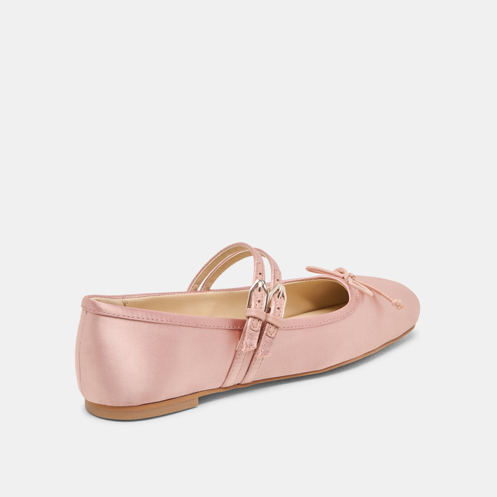 Gibsen Blush Satin Ballet Flats