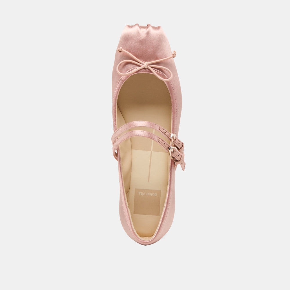 Gibsen Blush Satin Ballet Flats