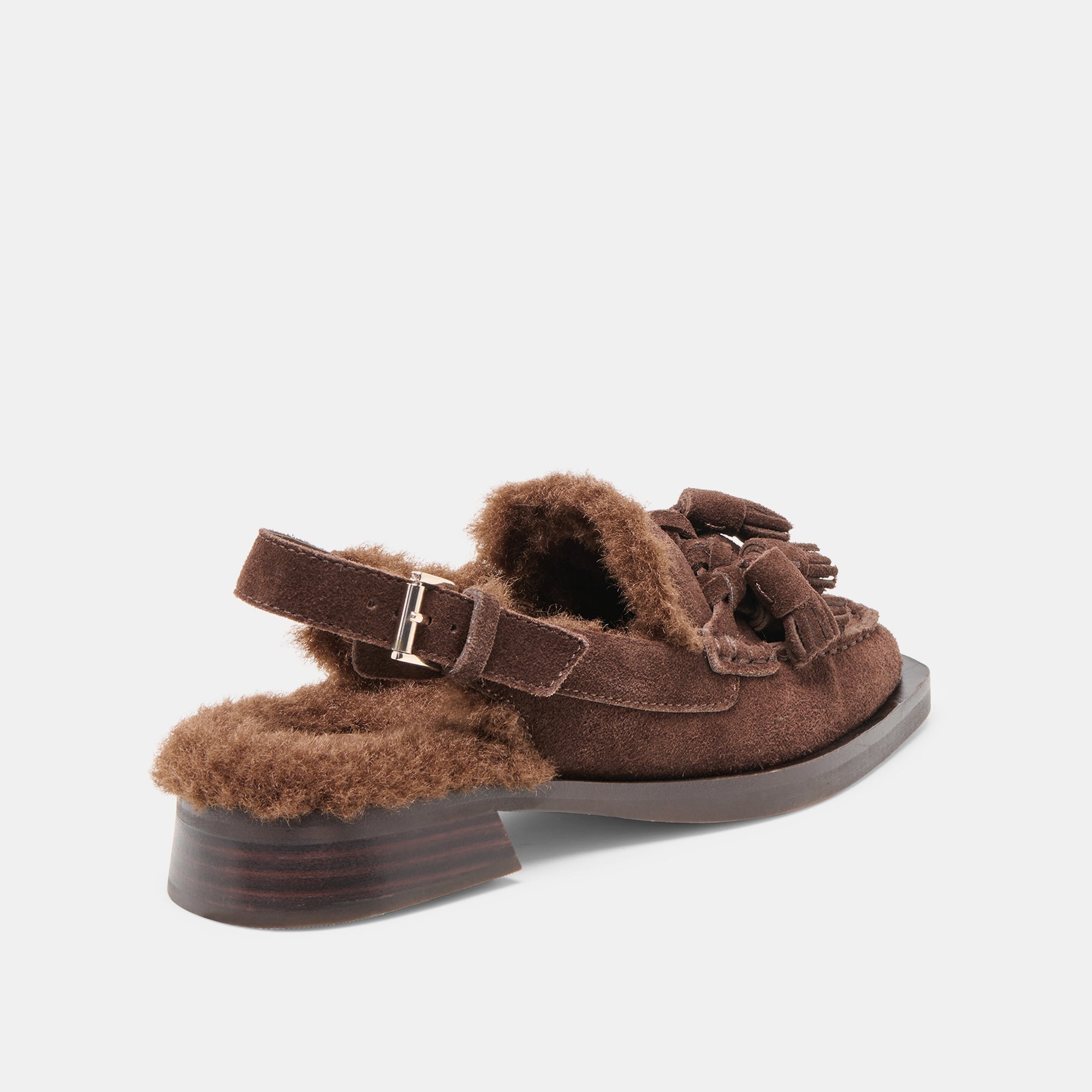 Hamlit Plush Dk Brown Suede Loafers