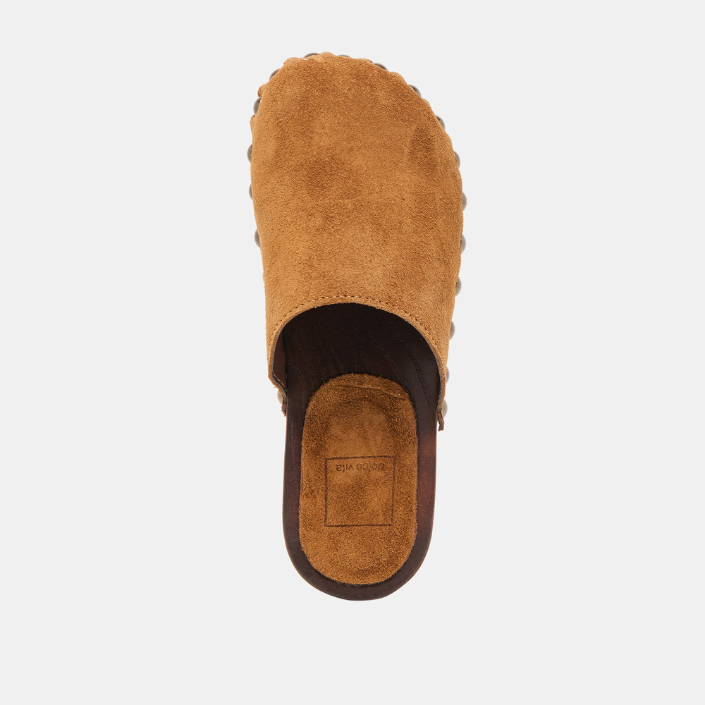 Alanis Chestnut Suede Flats