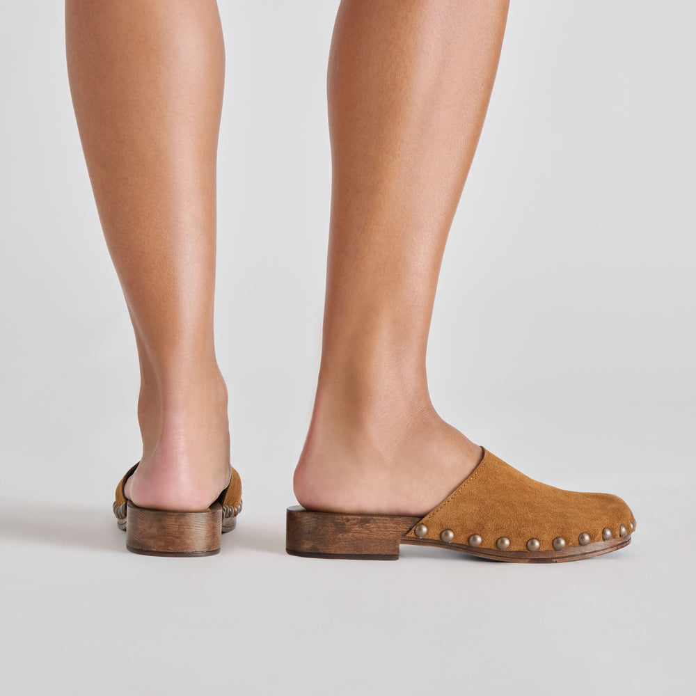 Alanis Chestnut Suede Flats