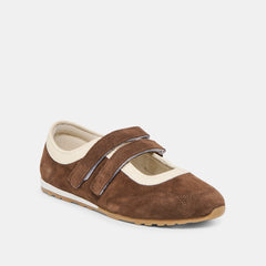Swan Dk Brown Suede Sneakers