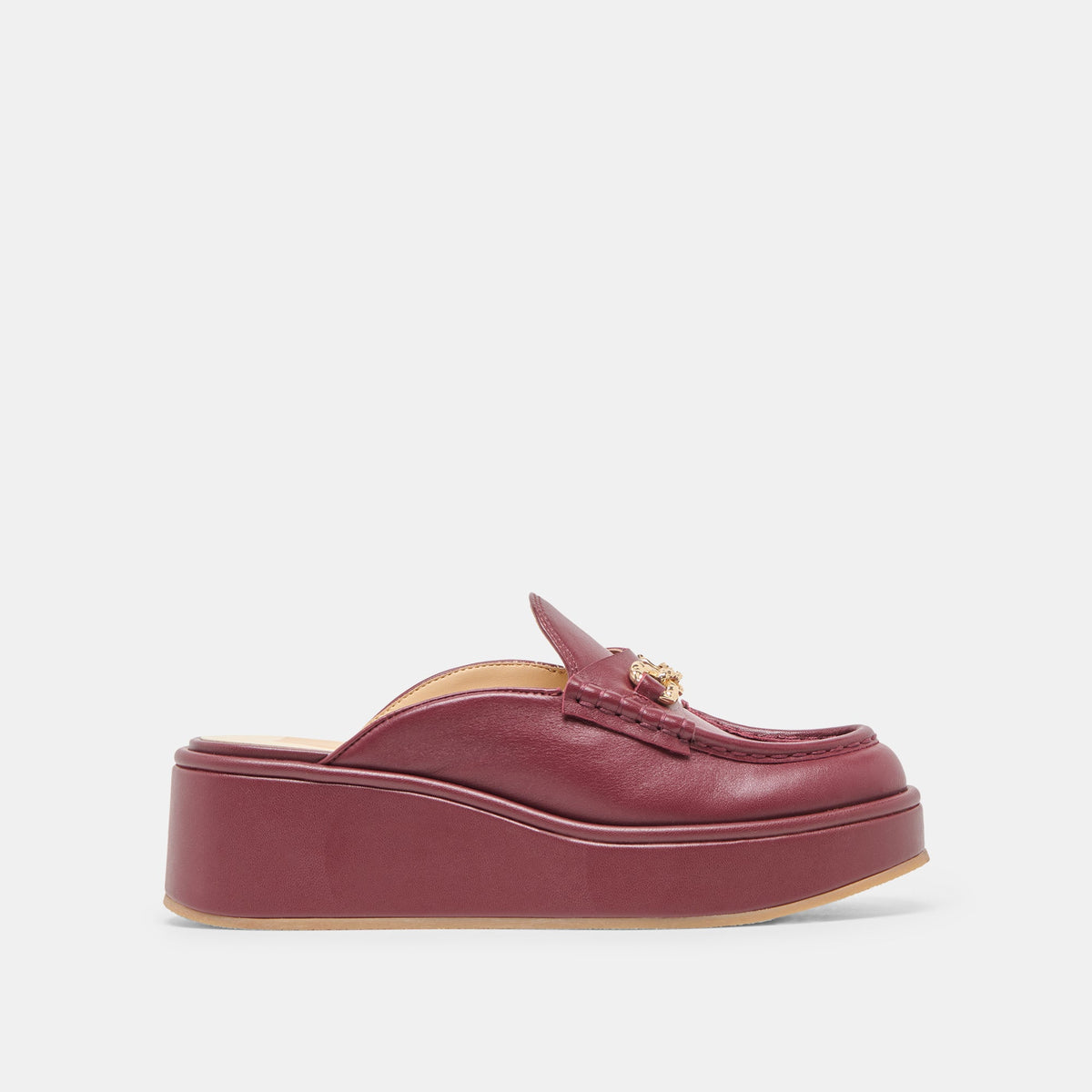 Dorrel Maroon Leather Loafers