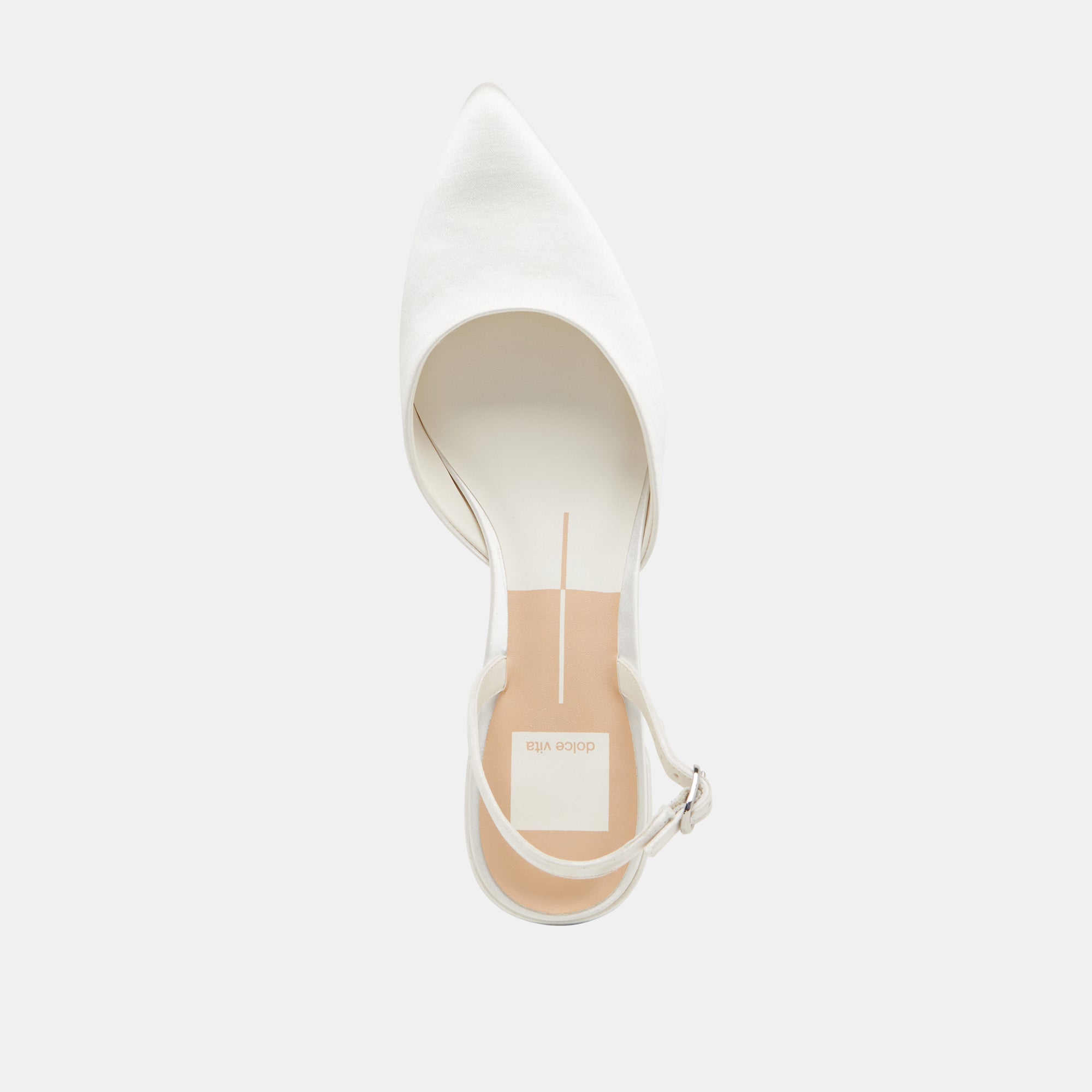 Carel Off White Satin Heels