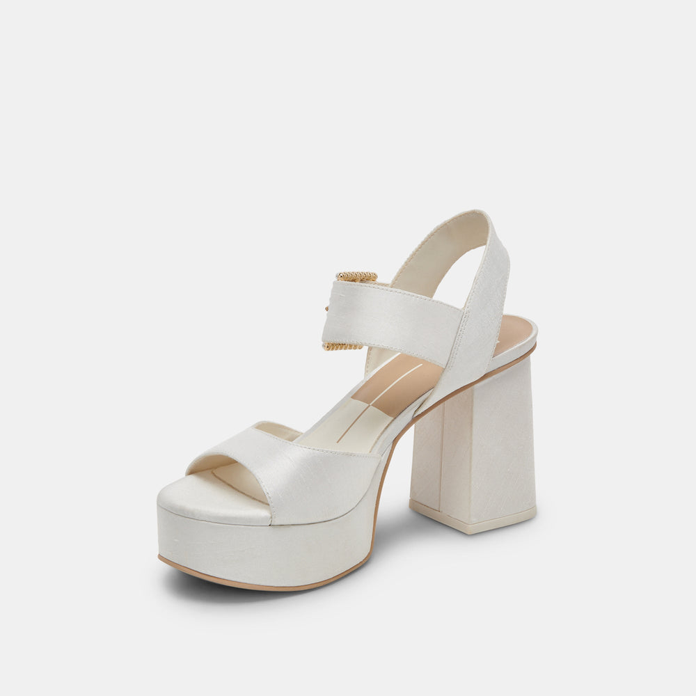 Bobby Pearl White Pearl Heels
