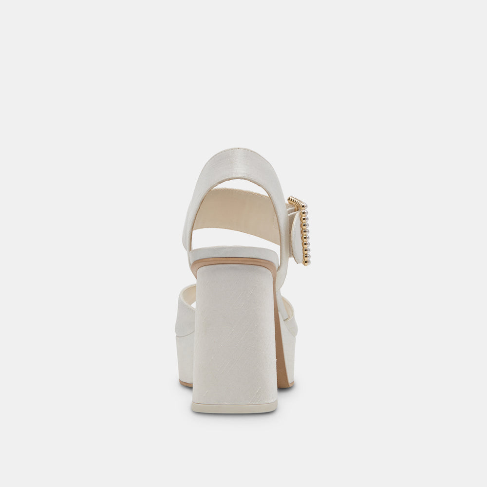 Bobby Pearl White Pearl Heels