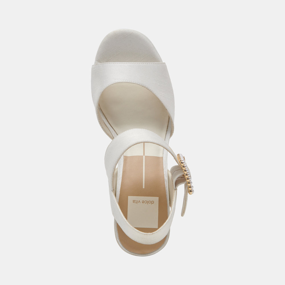 Bobby Pearl White Pearl Heels