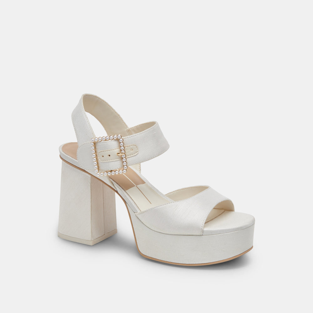 Bobby Pearl White Pearl Heels