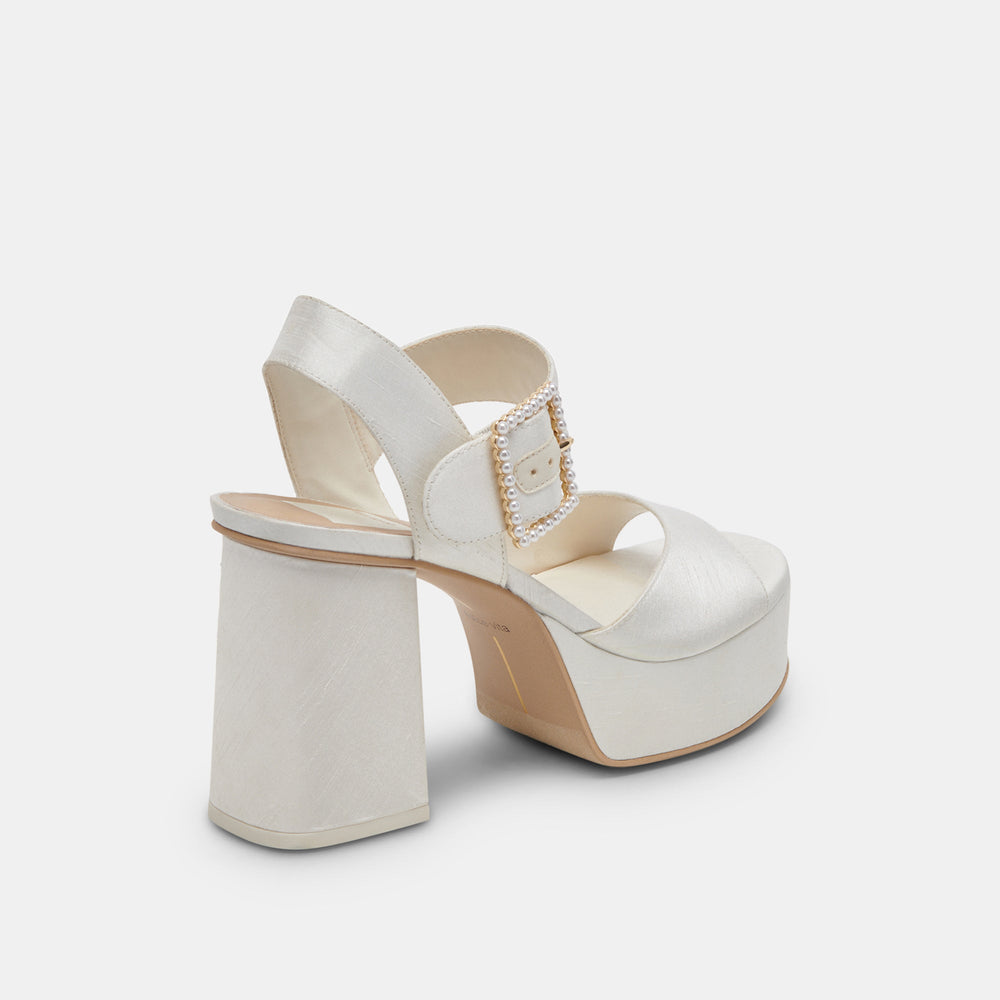 Bobby Pearl White Pearl Heels