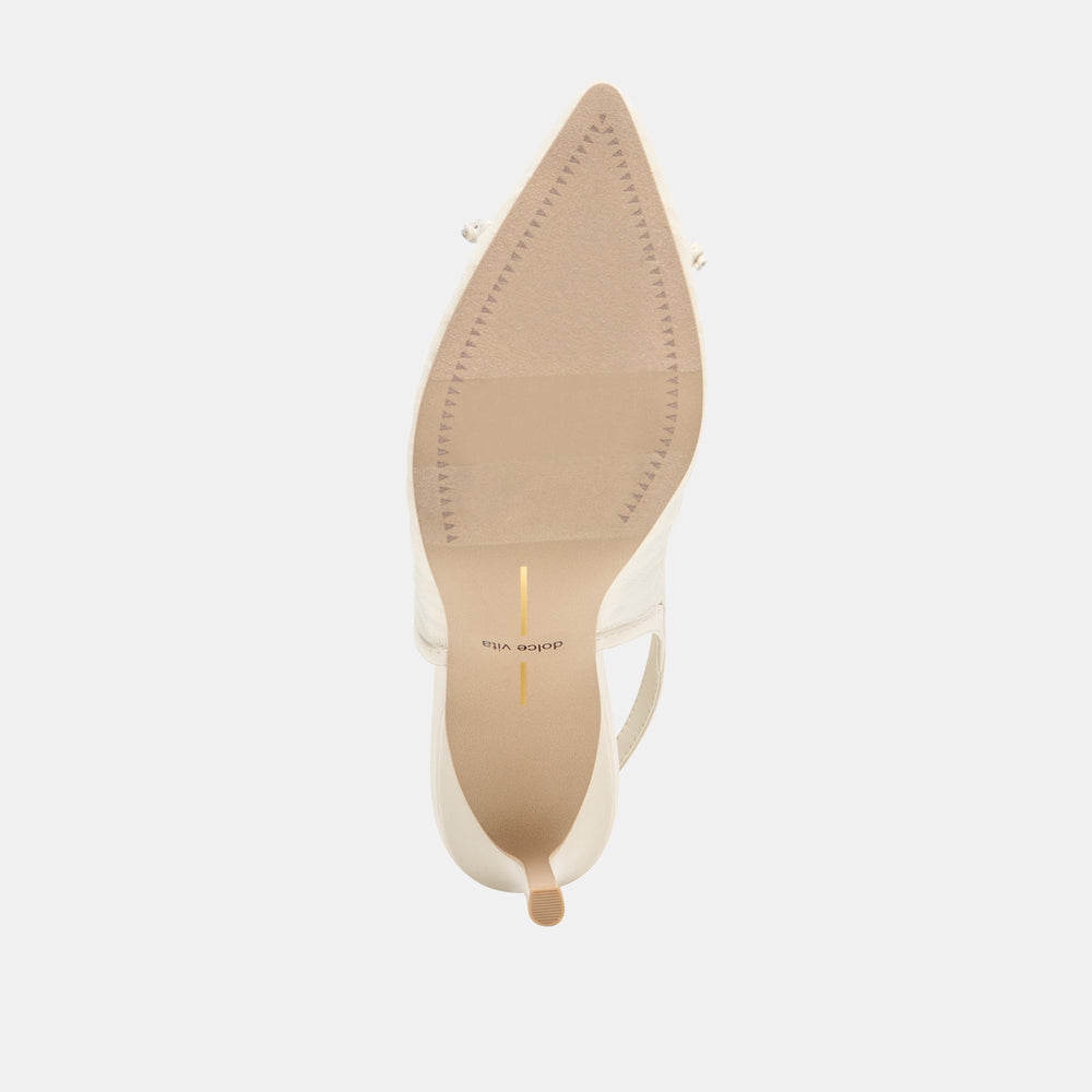 Yela White Tulle Heels