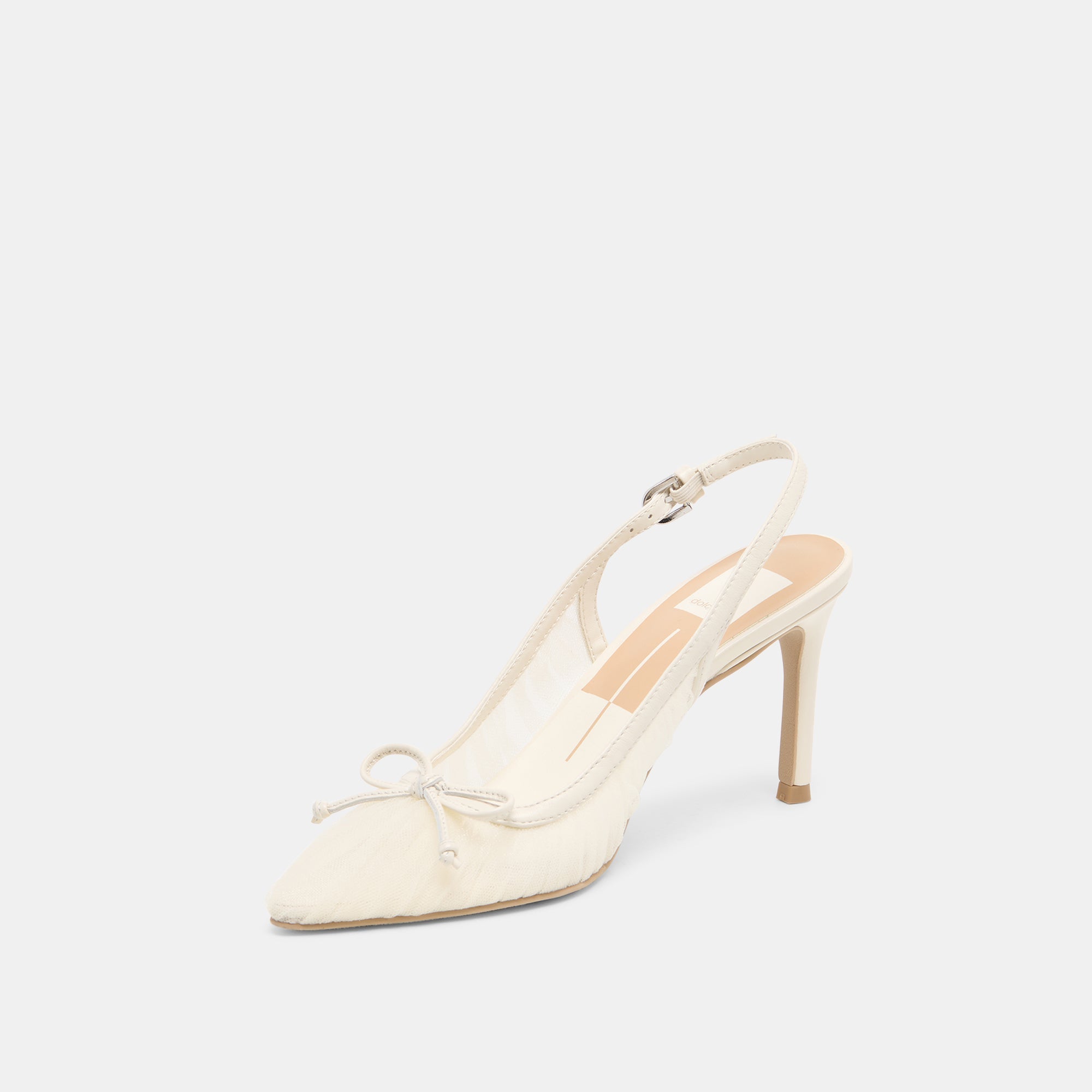Yela White Tulle Heels
