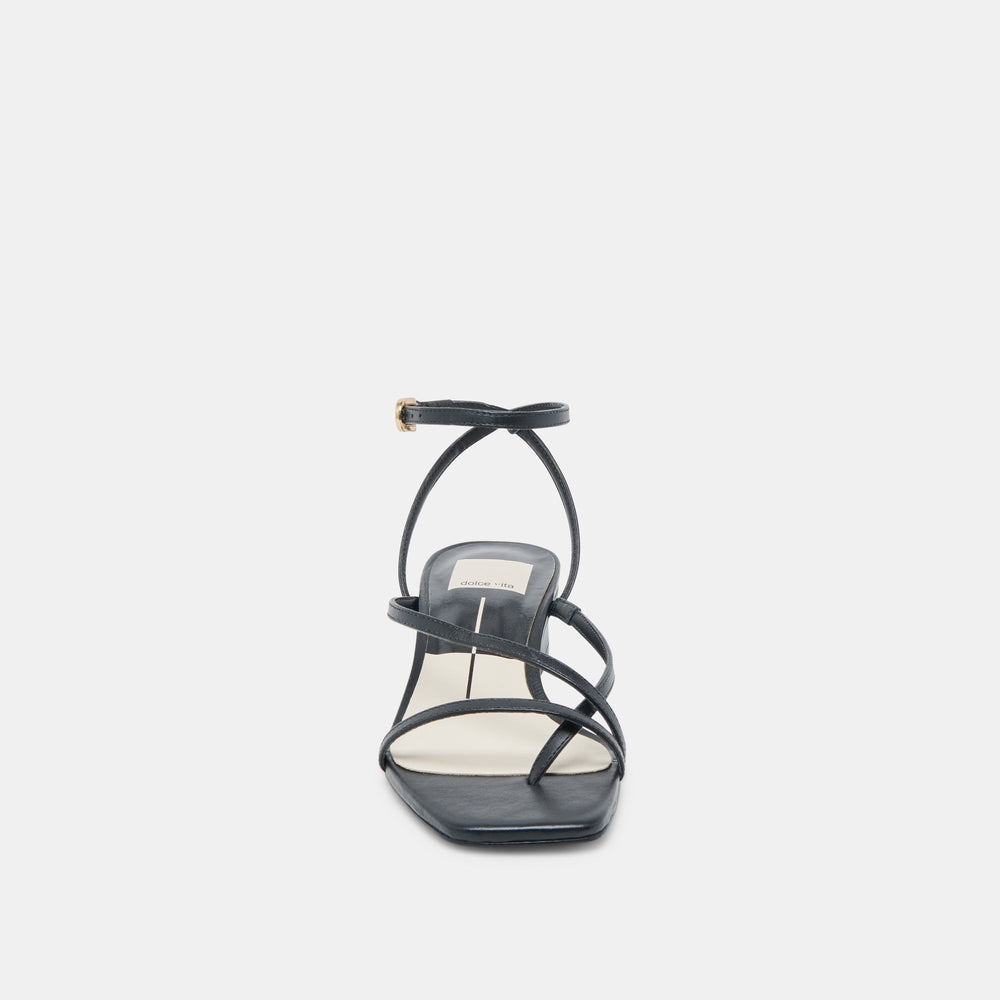 KARLOS SANDALS BLACK LEATHER