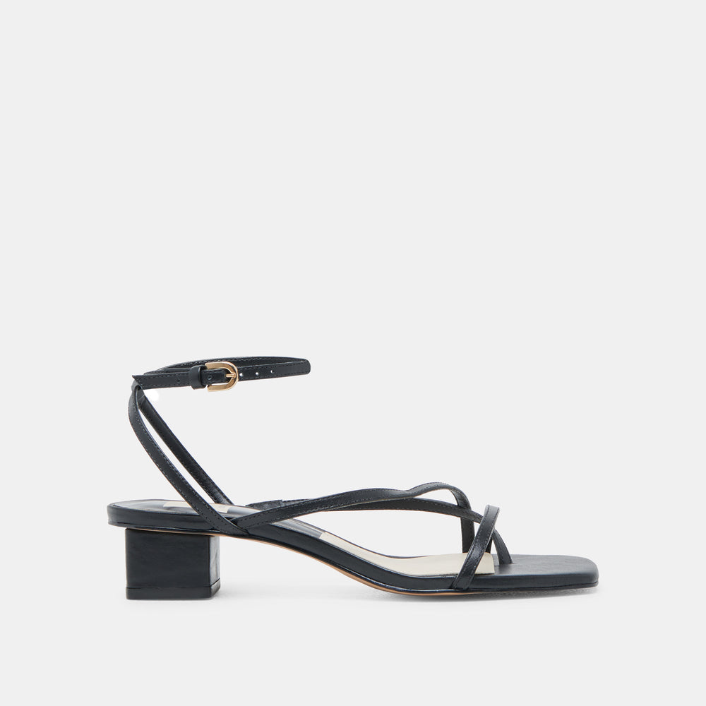 KARLOS SANDALS BLACK LEATHER