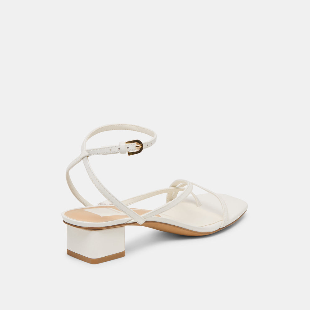 Karlos True White Leather Sandals