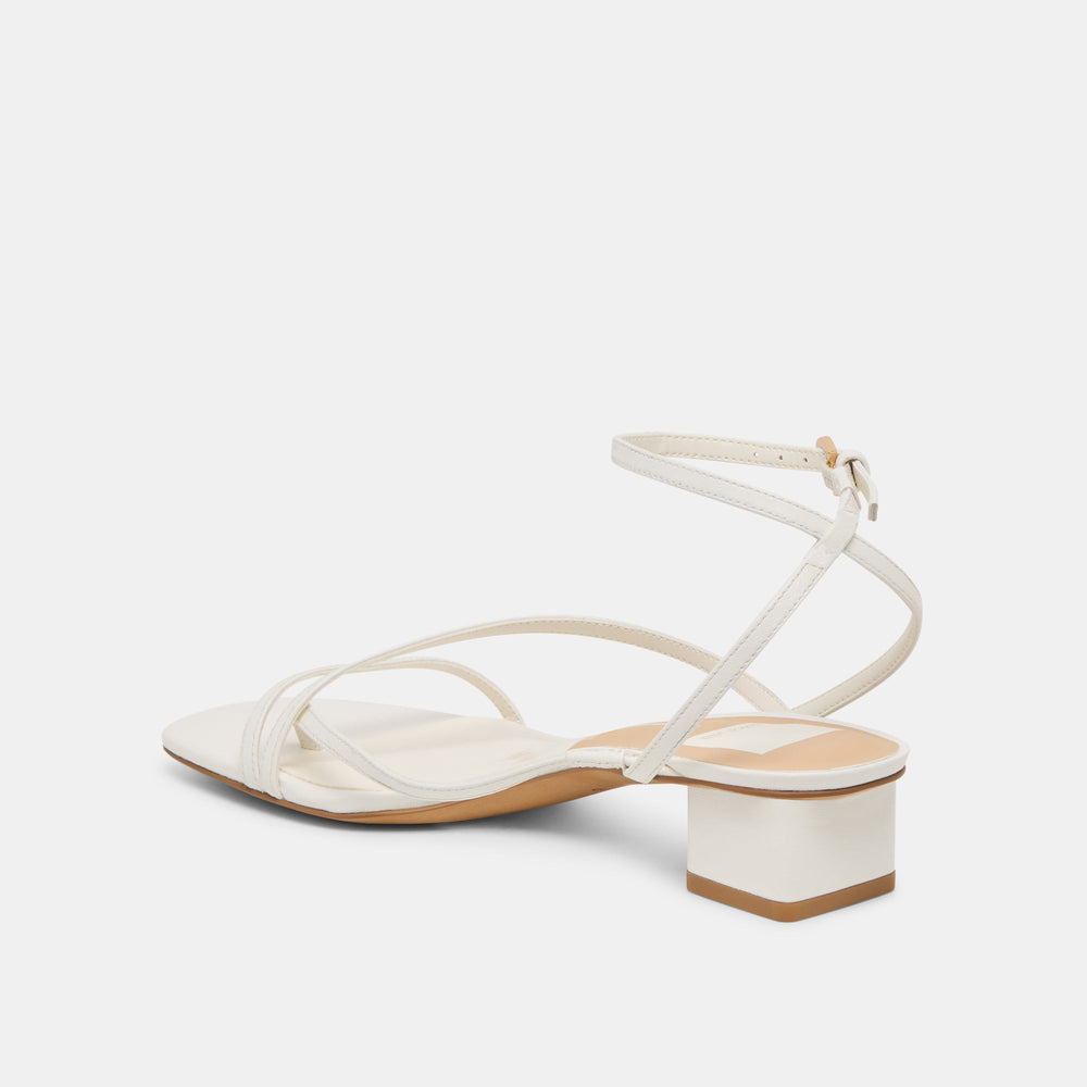 Karlos True White Leather Sandals