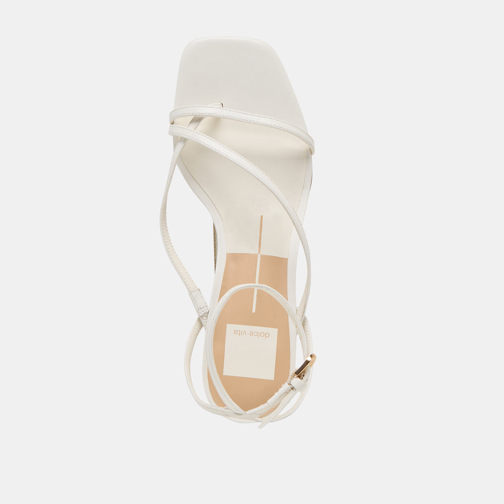 Karlos True White Leather Sandals
