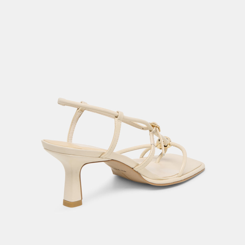 Mylee Creme Leather Heels