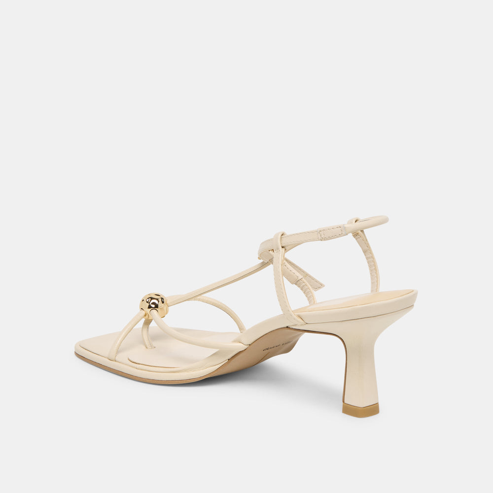 Mylee Creme Leather Heels