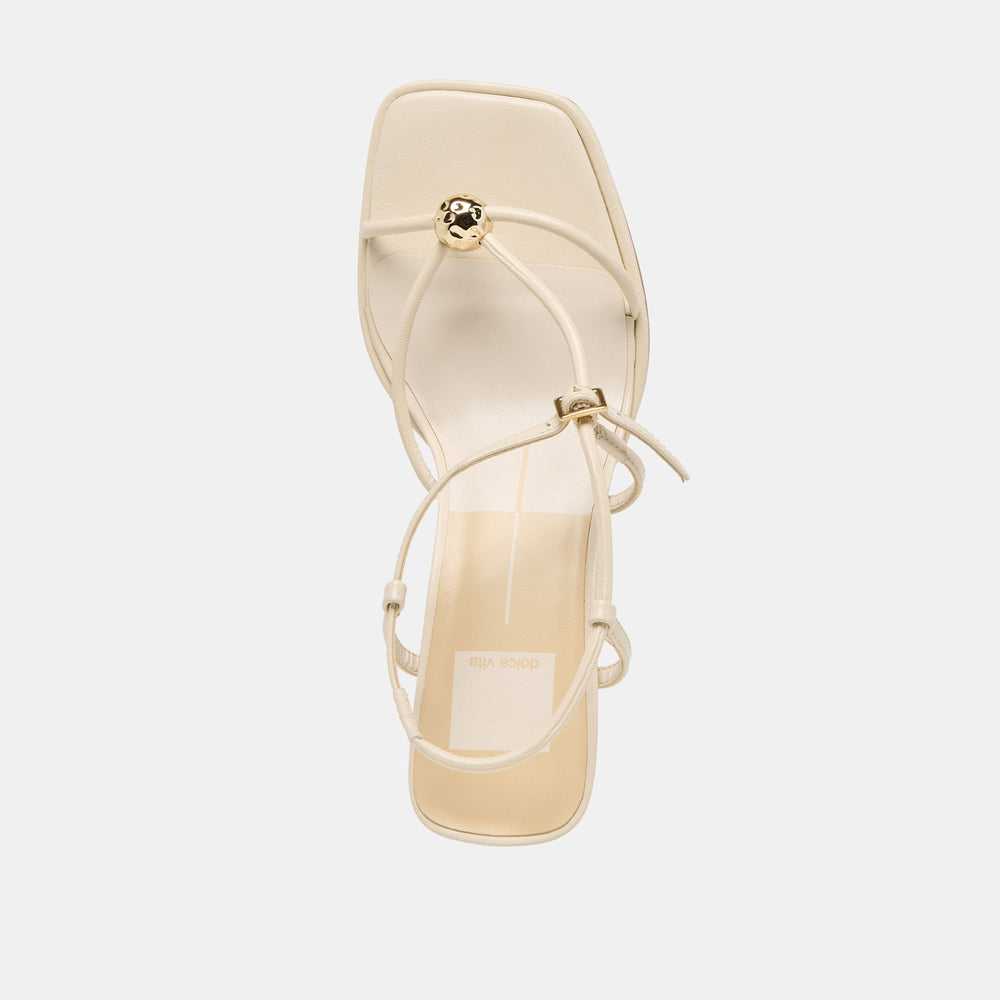 Mylee Creme Leather Heels