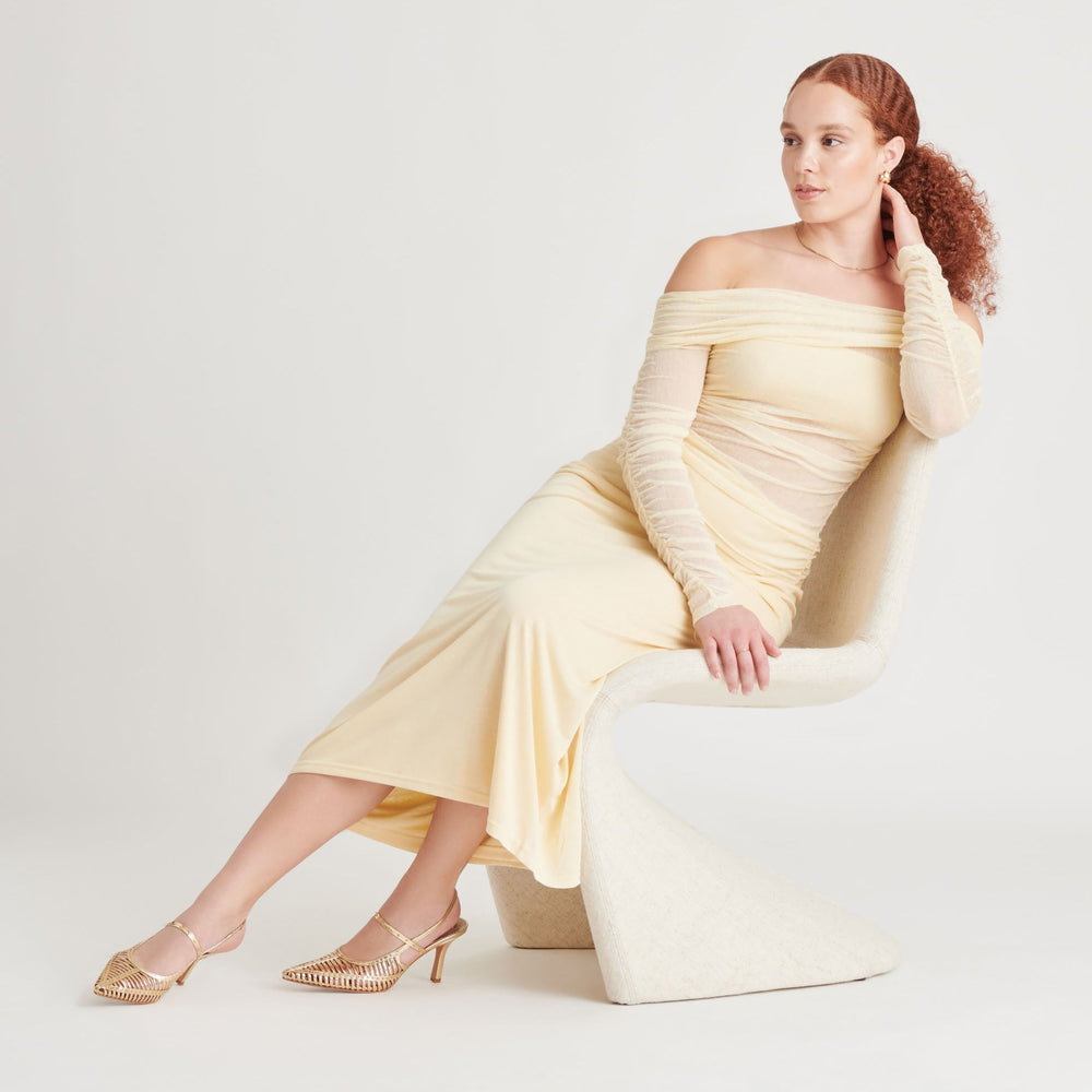 HENSAL HEELS GOLD DISTRESSED LEATHER