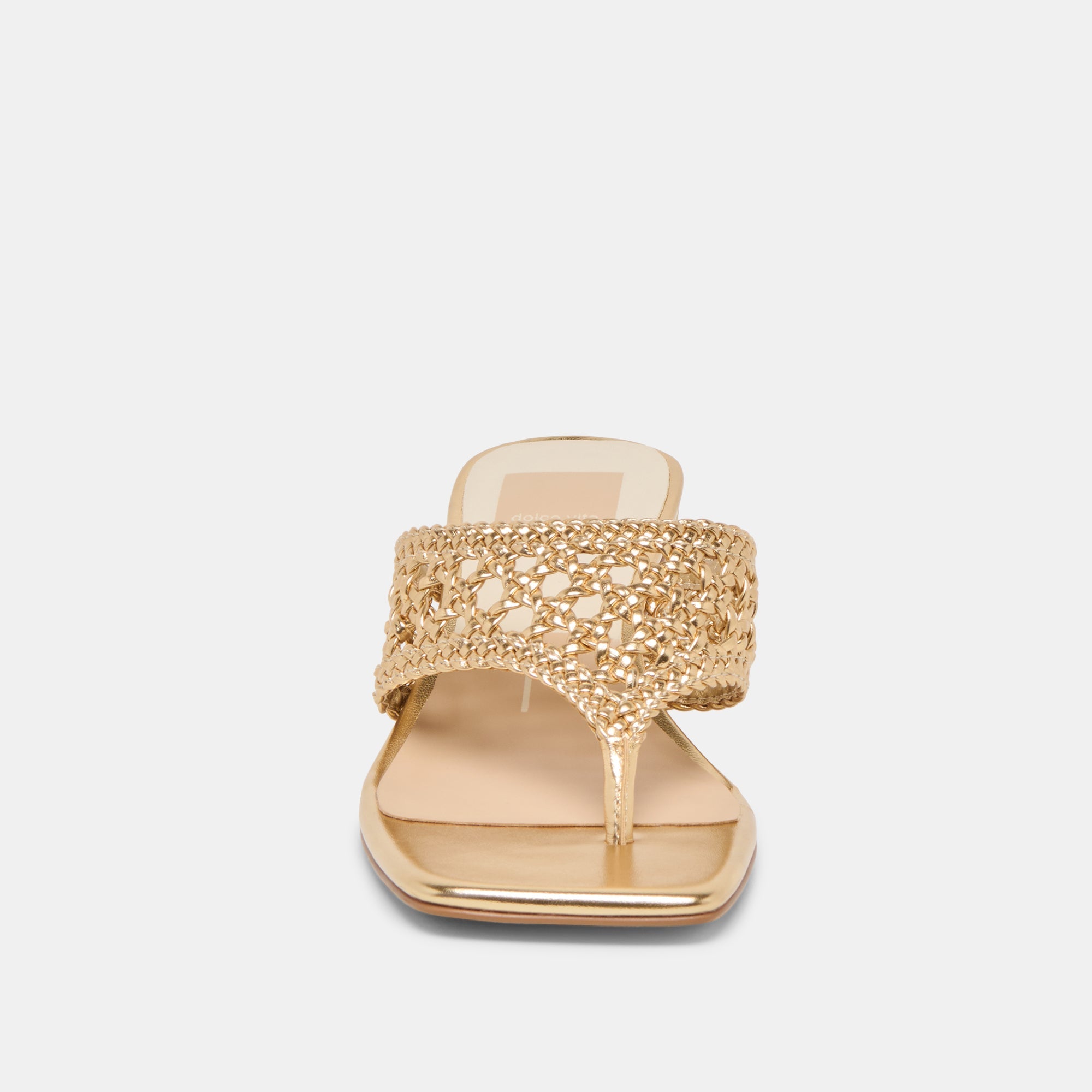 Barlo Gold Woven Stella Heels
