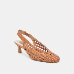 Fawne Saddle Woven Stella Heels