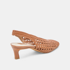 Fawne Saddle Woven Stella Heels
