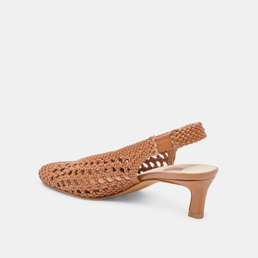 Fawne Saddle Woven Stella Heels