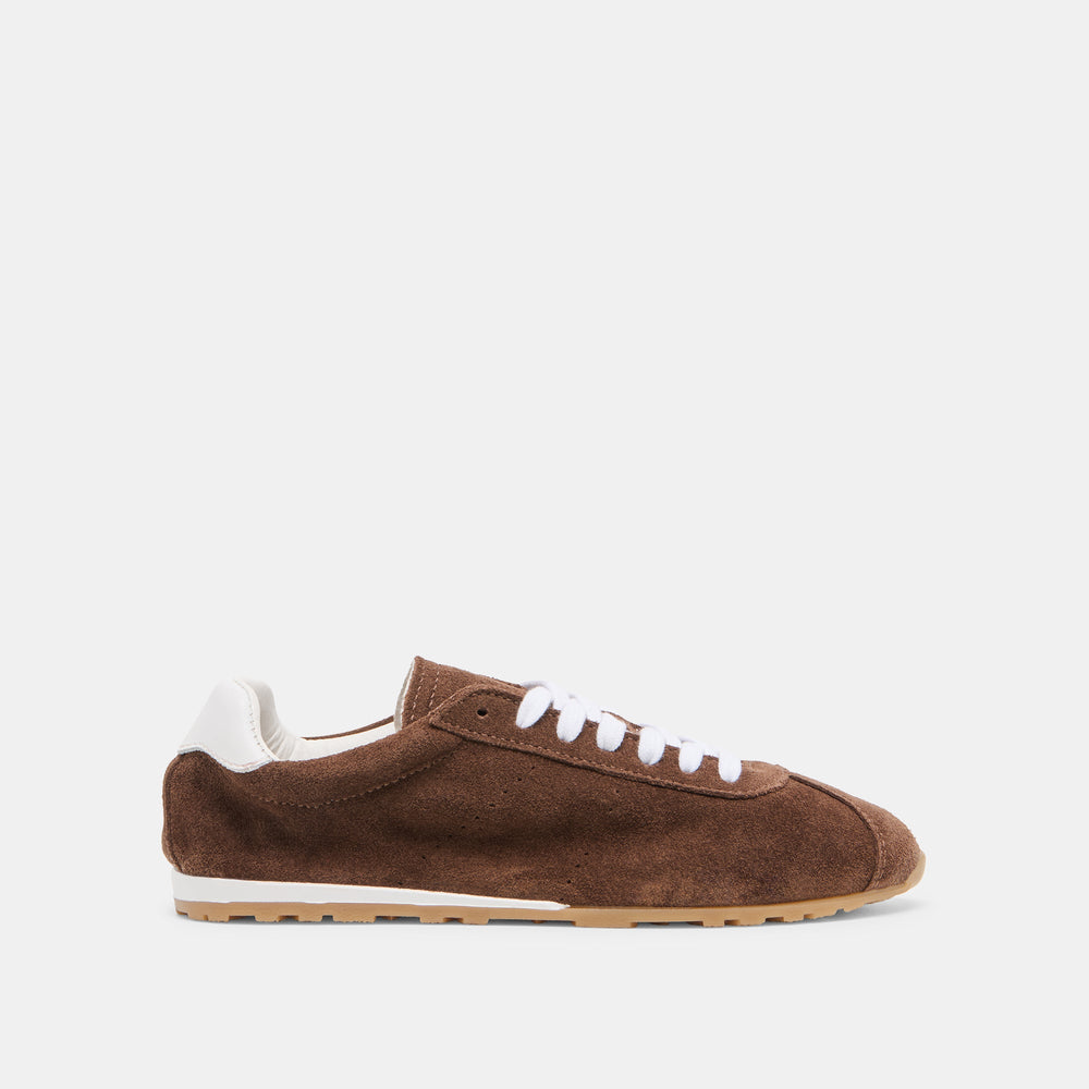 Serina Dk Brown Suede Sneakers