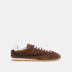 Serina Dk Brown Suede Sneakers