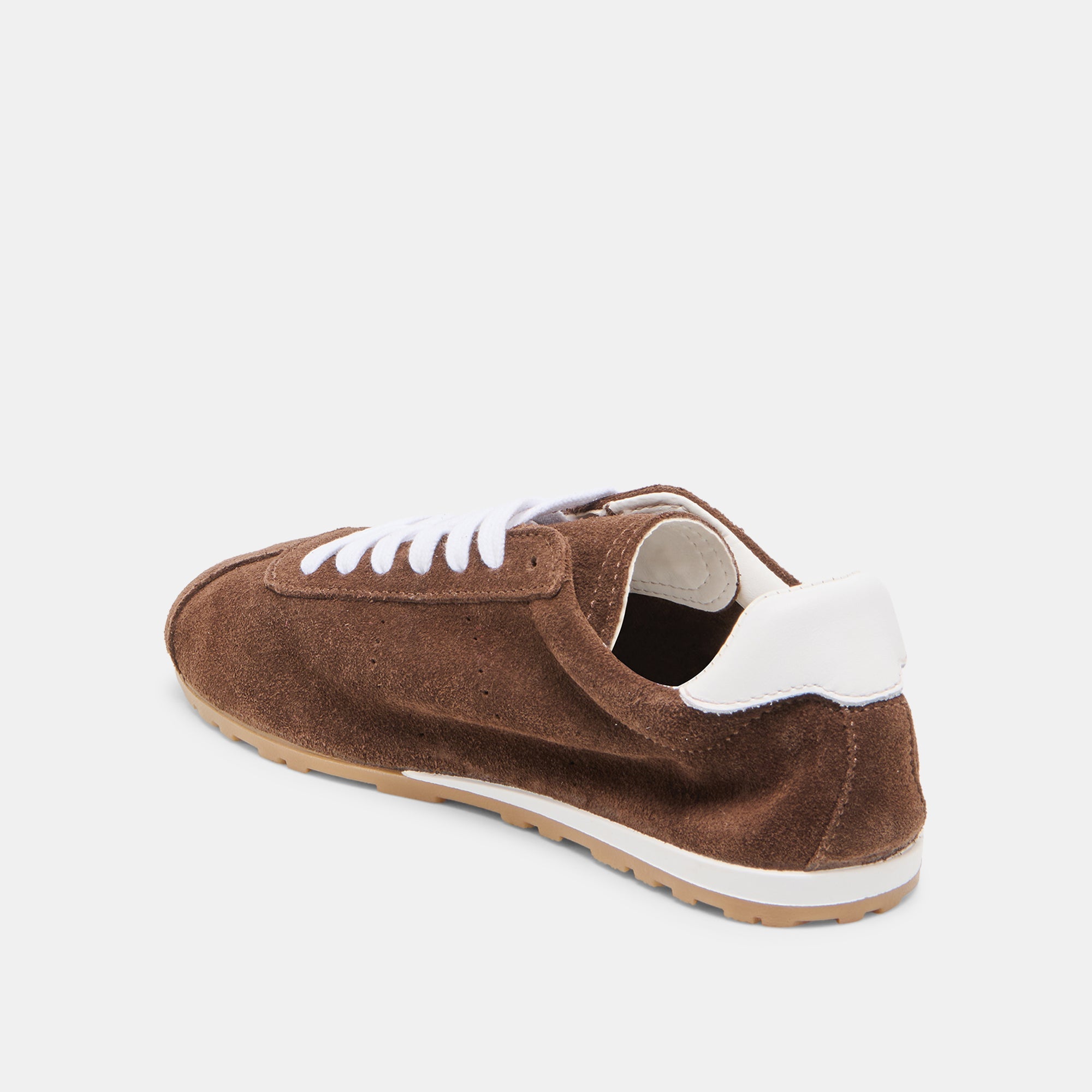 Serina Dk Brown Suede Sneakers