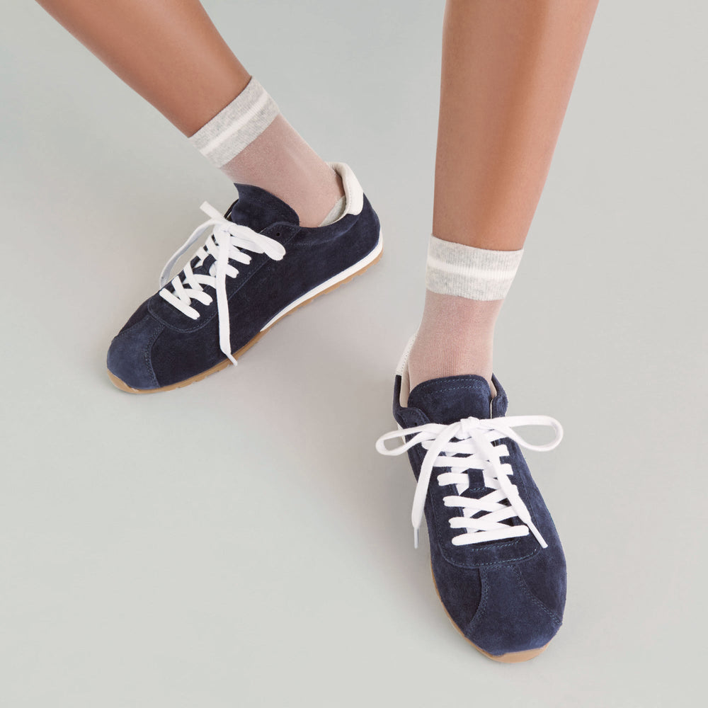 Serina Navy Suede Sneakers