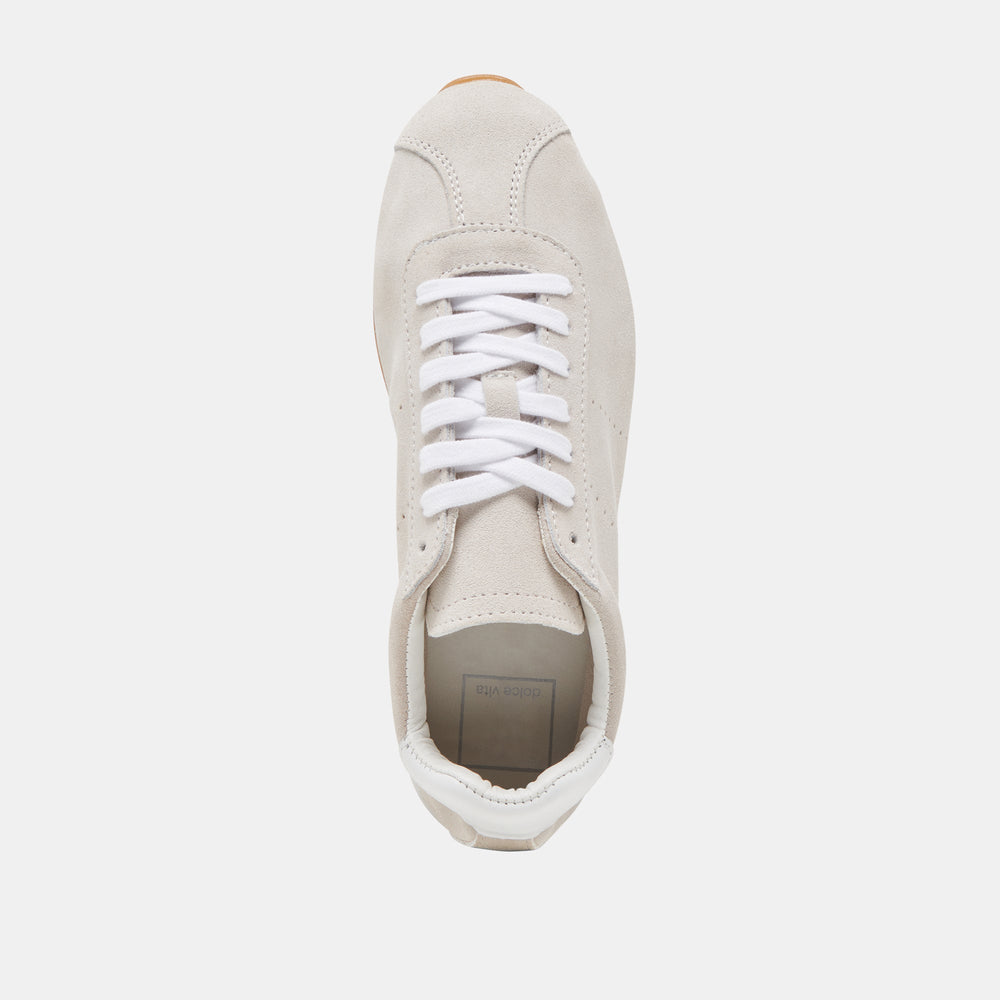 Serina Ivory Suede Sneakers