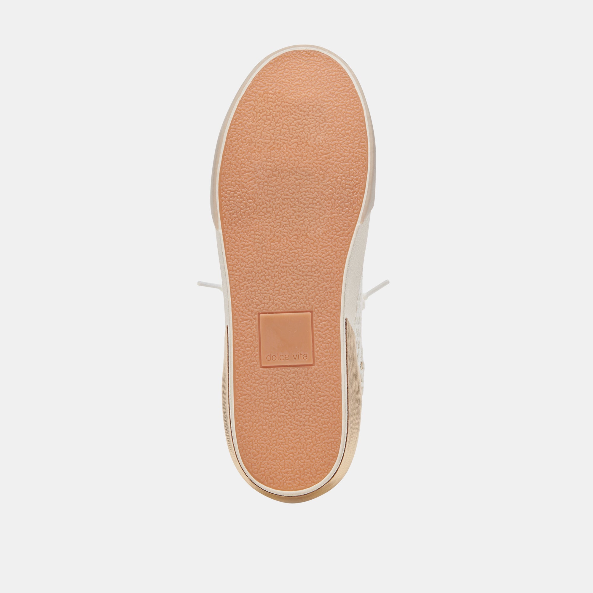 Zina Bone Gold Woven Wide Sneakers