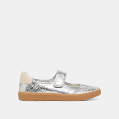 Nanet Silver Leather Sneakers