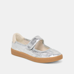 Nanet Silver Leather Sneakers