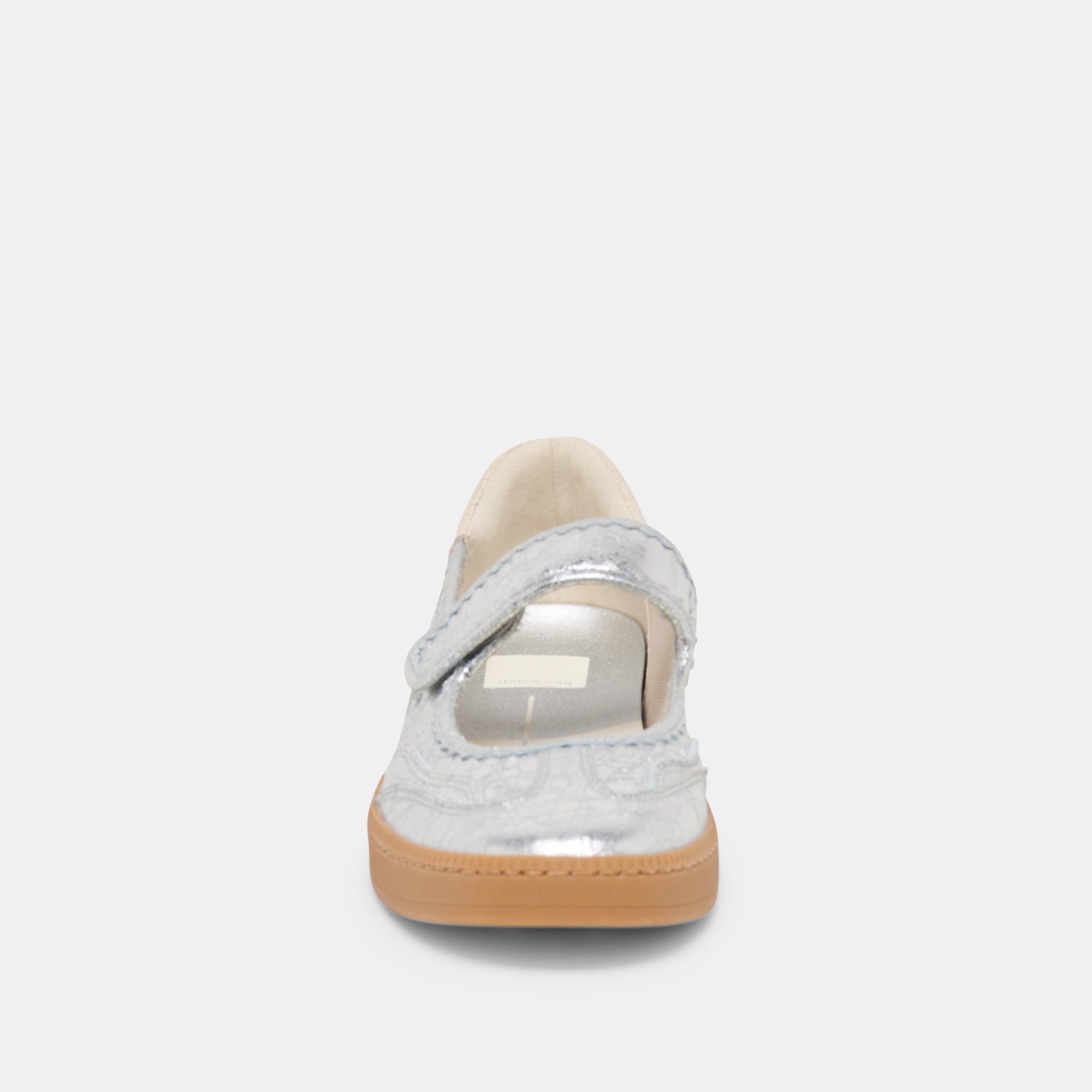 Nanet Silver Leather Sneakers