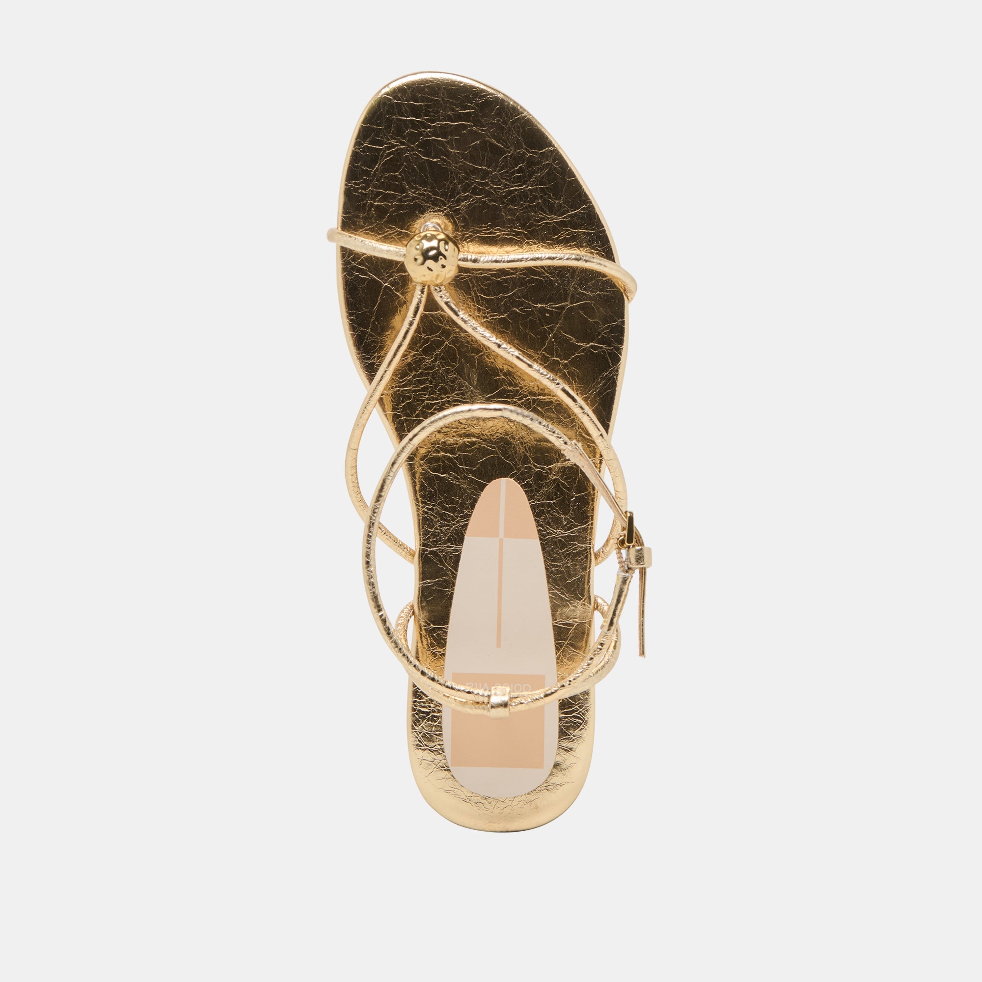Kenley Gold Leather Sandals