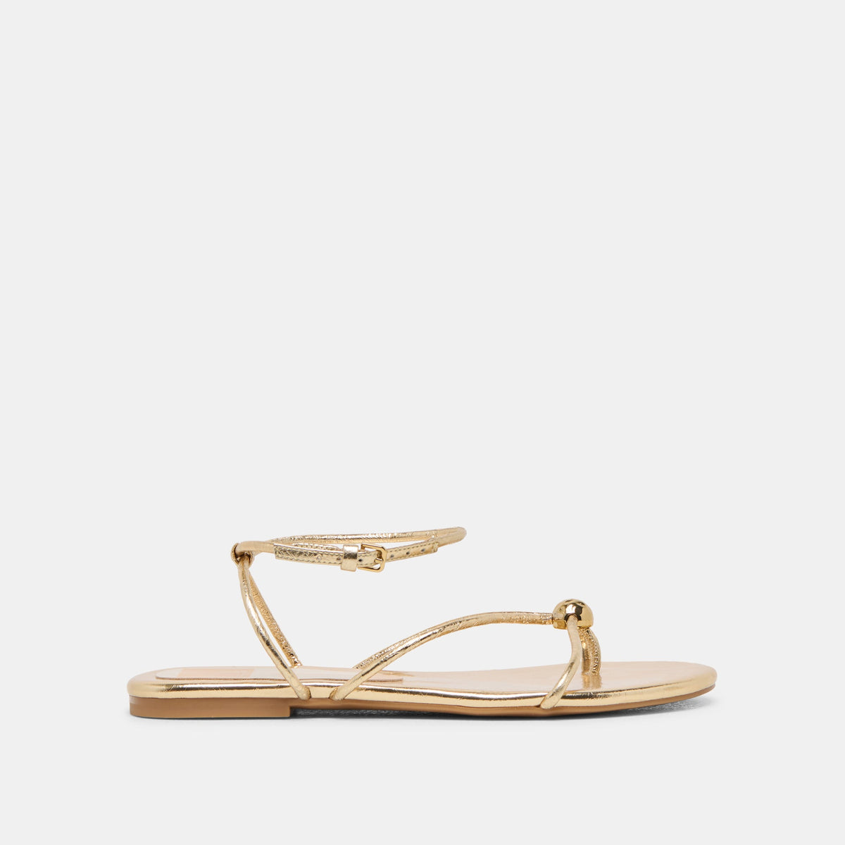 Kenley Gold Leather Sandals