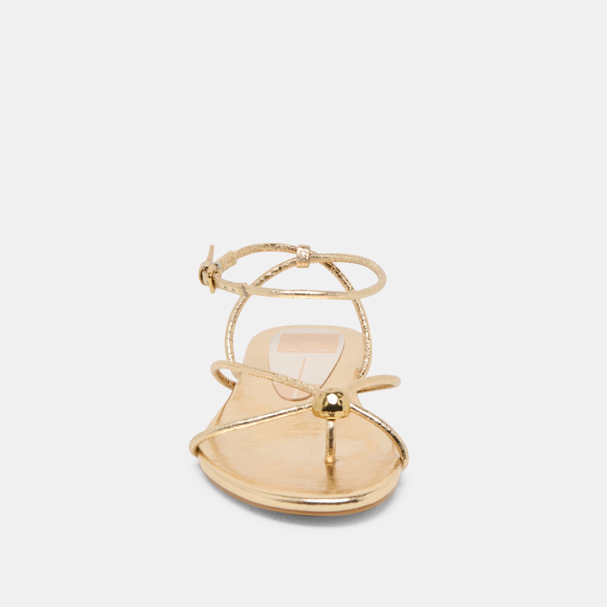 Kenley Gold Leather Sandals