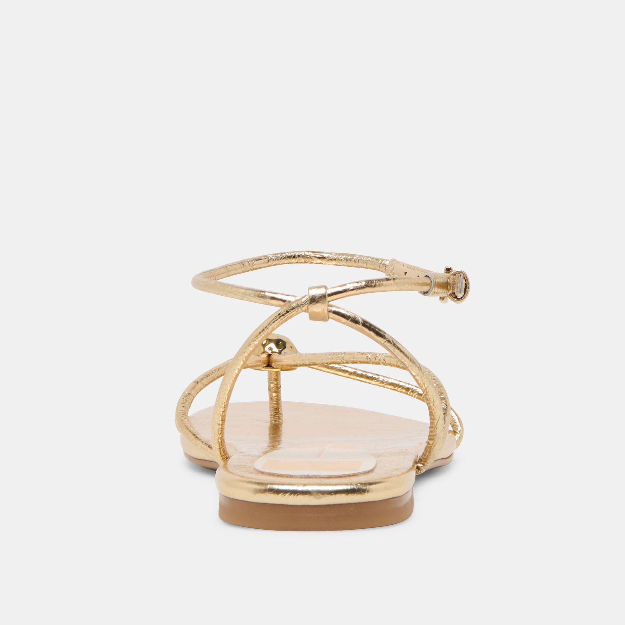 Kenley Gold Leather Sandals