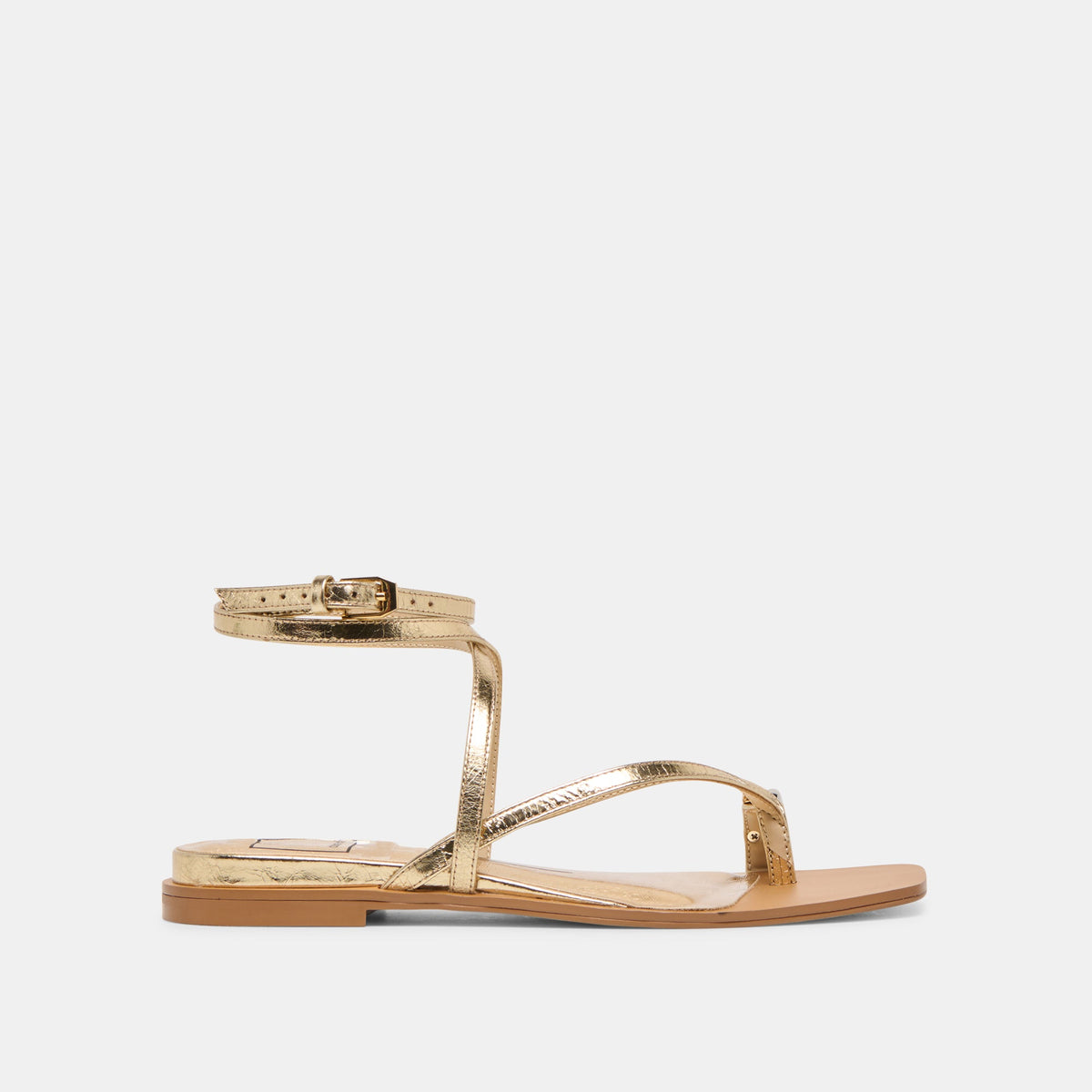 Tyrice Gold Leather Sandals