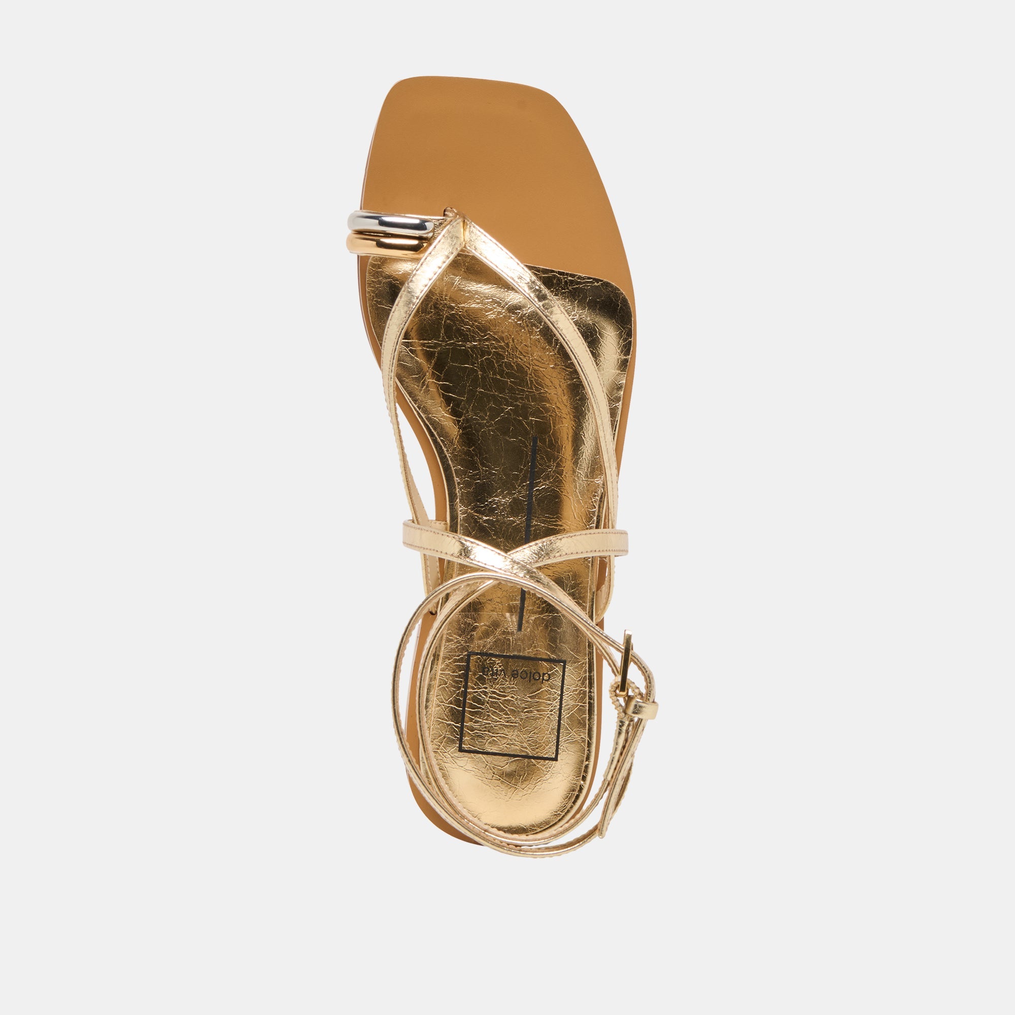 Tyrice Gold Leather Sandals