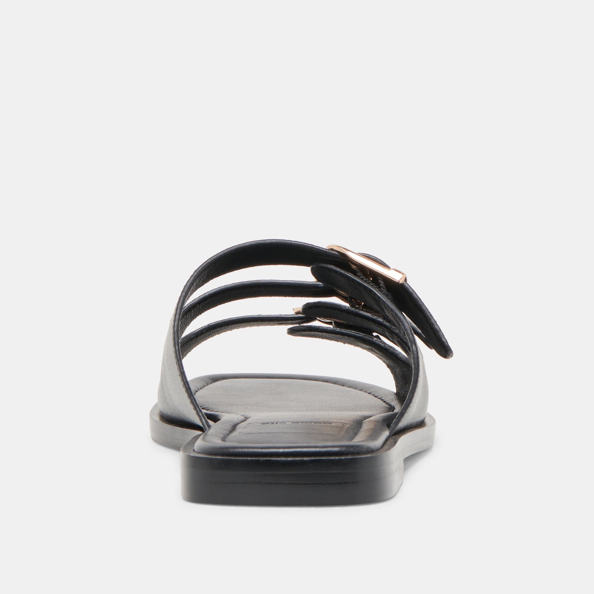 Fin Black Leather Sandals