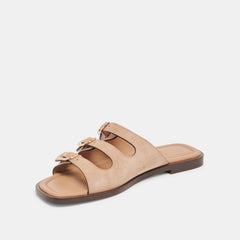 Fin Tan Suede Sandals