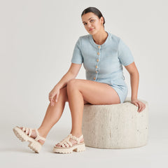 LATICE SANDALS OATMEAL KNIT