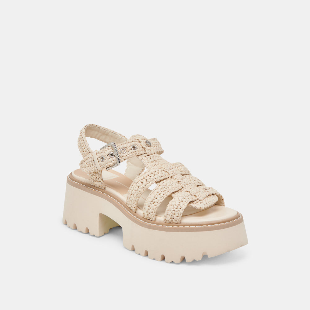 LATICE SANDALS OATMEAL KNIT